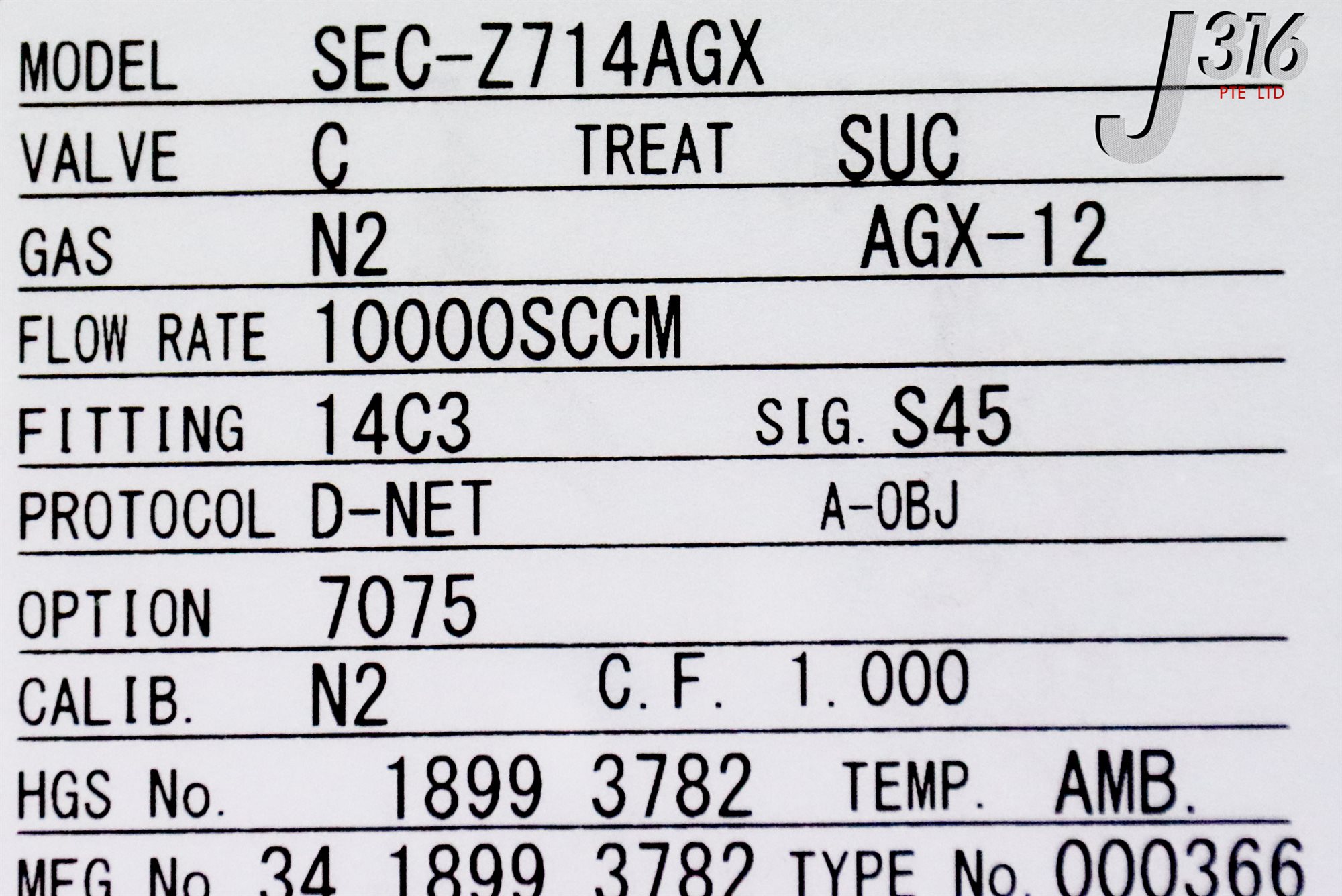 M73 HORIBA-STEC MFC, Z300 SERIES, SURFACE MOUNT SEC-Z714AGX | eBay